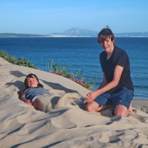 Sarah and Jay on top of the dune